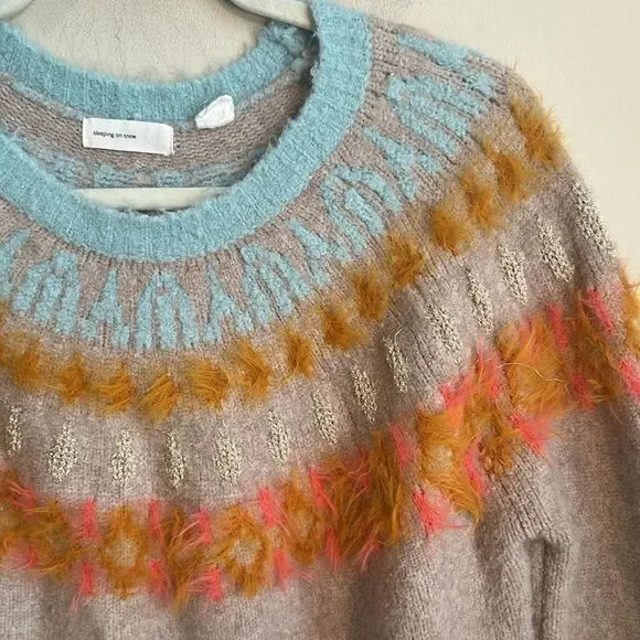 Anthropologie Sleeping On Snow Sweater M - Picture 2 of 7